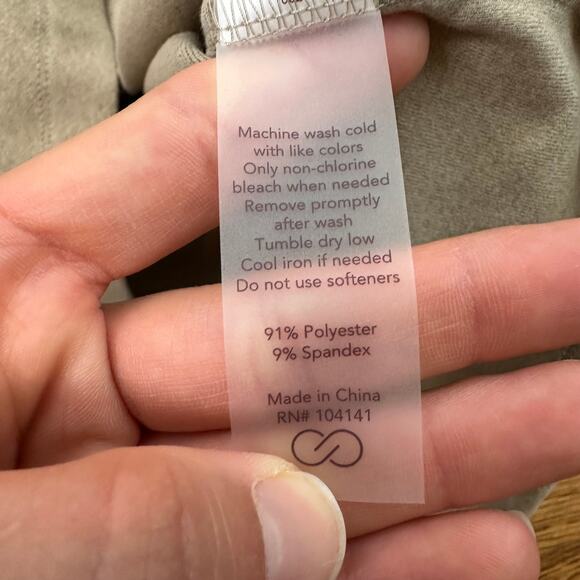 Calia High Turtleneck Long Sleeve Neutral Beige Top - Picture 5 of 9